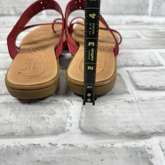 BOC Born Women's Size 8 Red Cut-Out Flower Comfort Cut Toe Sandals - Picture 7 of 11